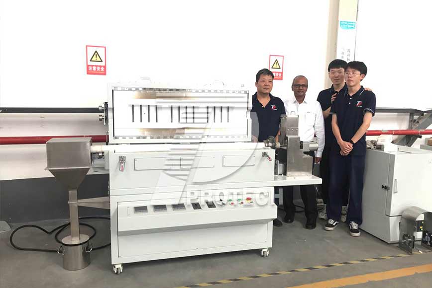 continuous feeding and discharging rotary tube furnace